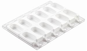 Isform, 12 ovale isforme til ispinde, inklusiv 50 ispinde af tr�